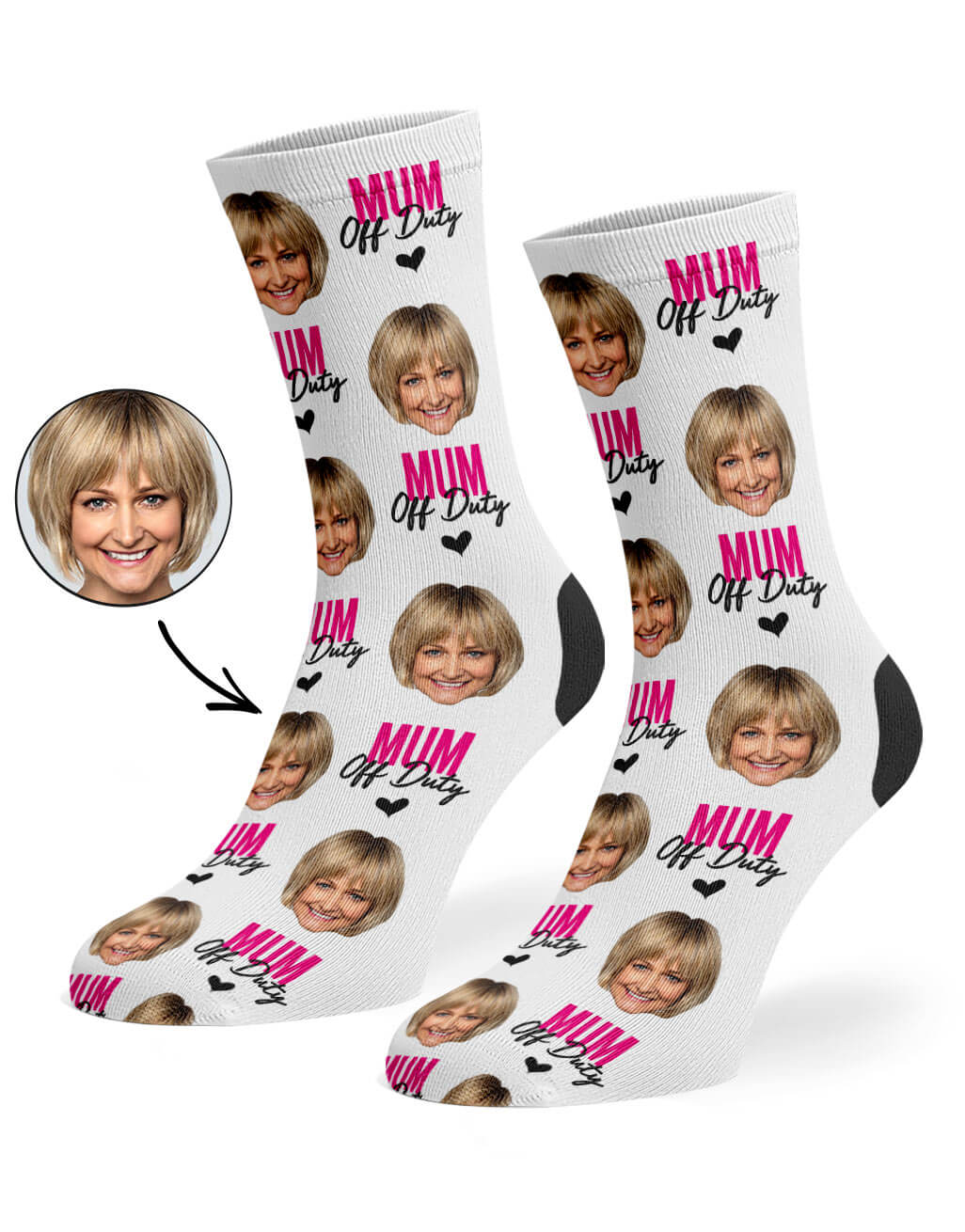 Custom Photo Mum Off Duty Socks