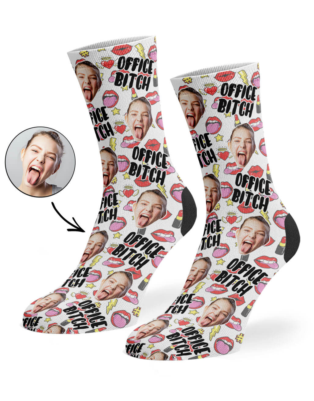 Personalised Office Bitch Socks