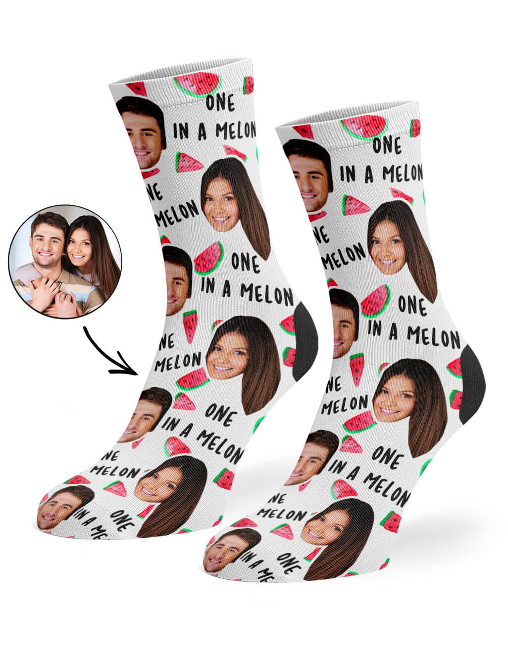 Personalised One In A Melon Socks