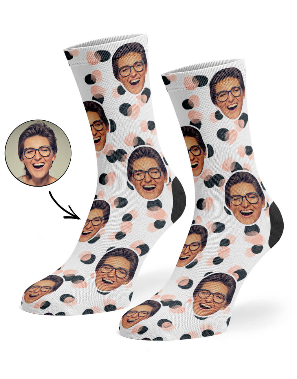 Paint Spot Face Socks