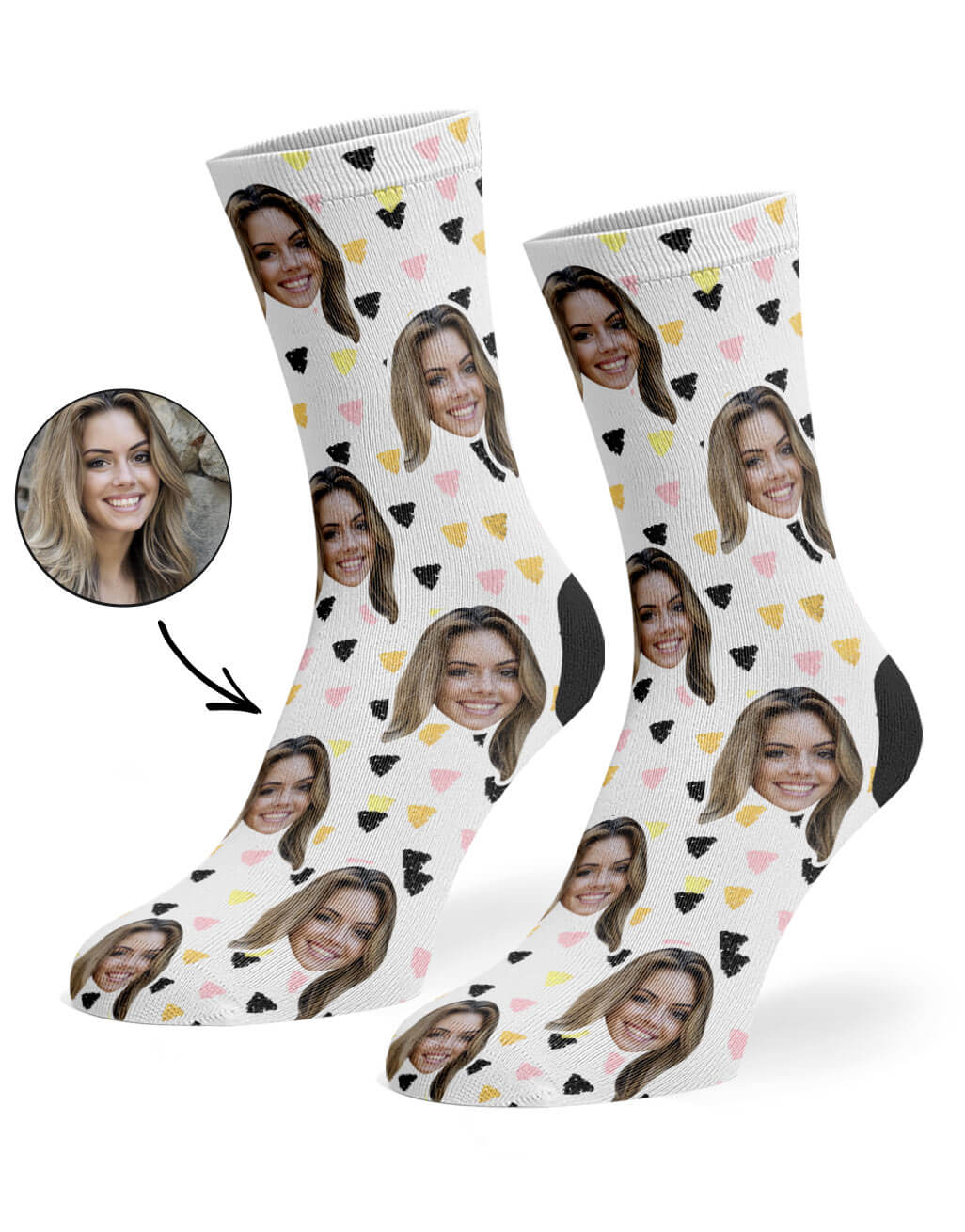 Personalised Paint Triangle Socks