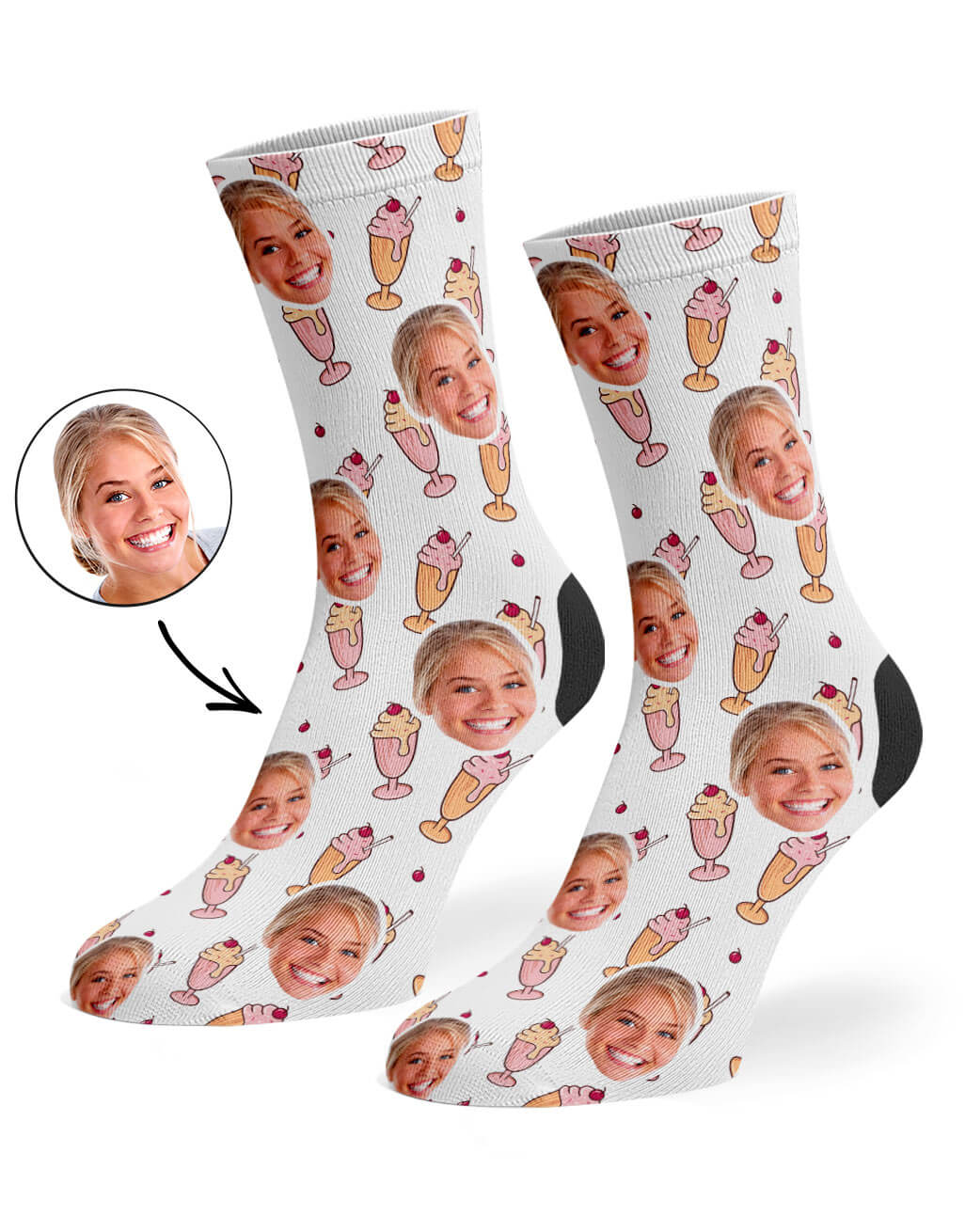 Sundae Face Gift Socks