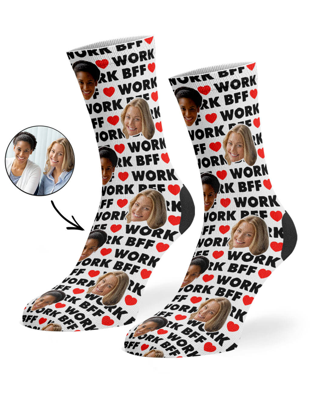 Work BFF Socks With Their Face On