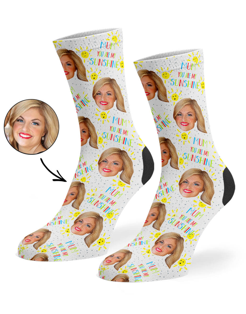 You Are My Sunshine Personalised Socks