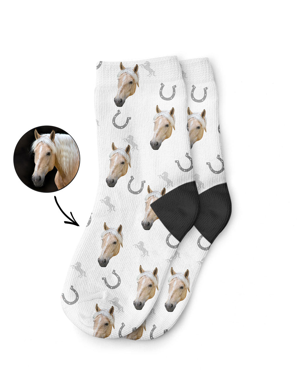 Your Horse Printed on Kids Socks