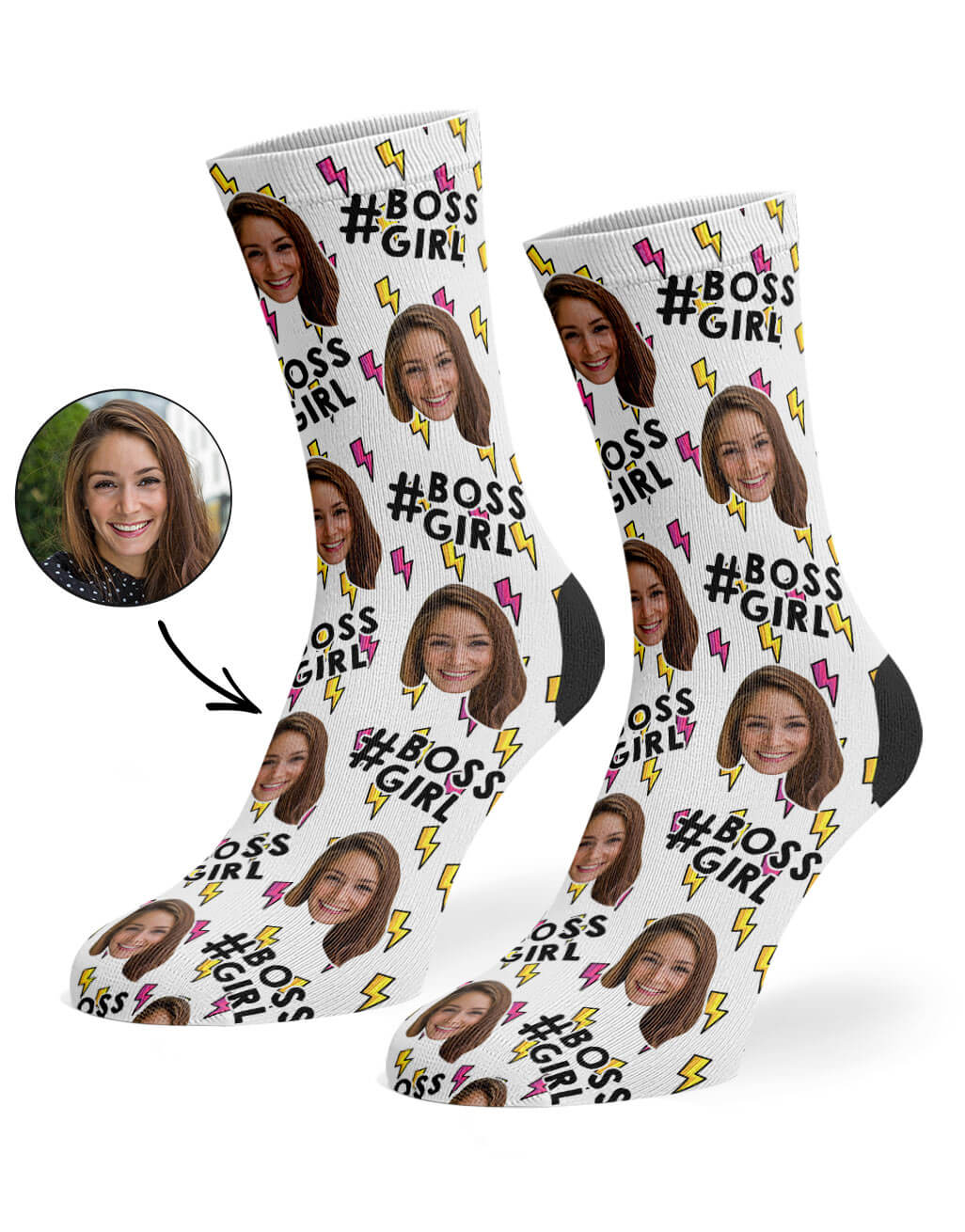 White Boss Girl Socks