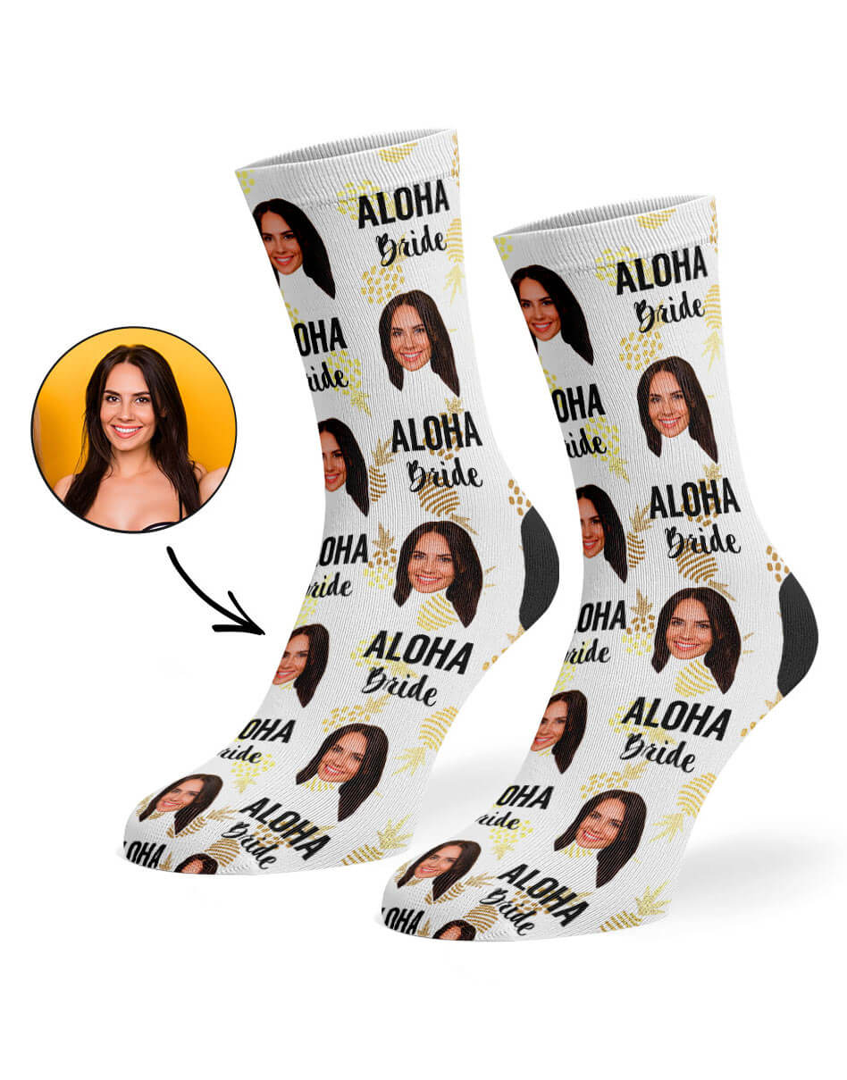 Personalised Aloha Bride Socks