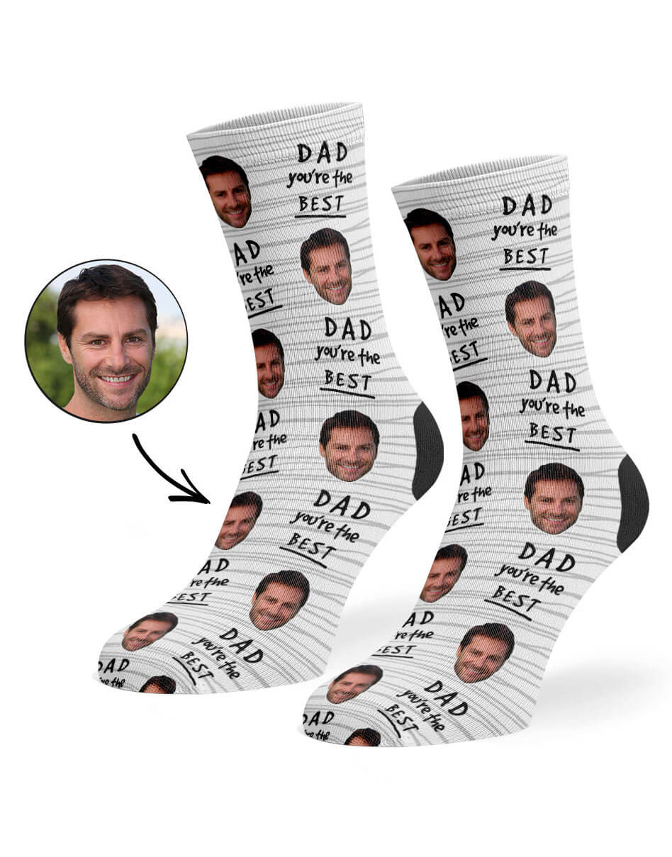 Dad You're The Best Socks With Face