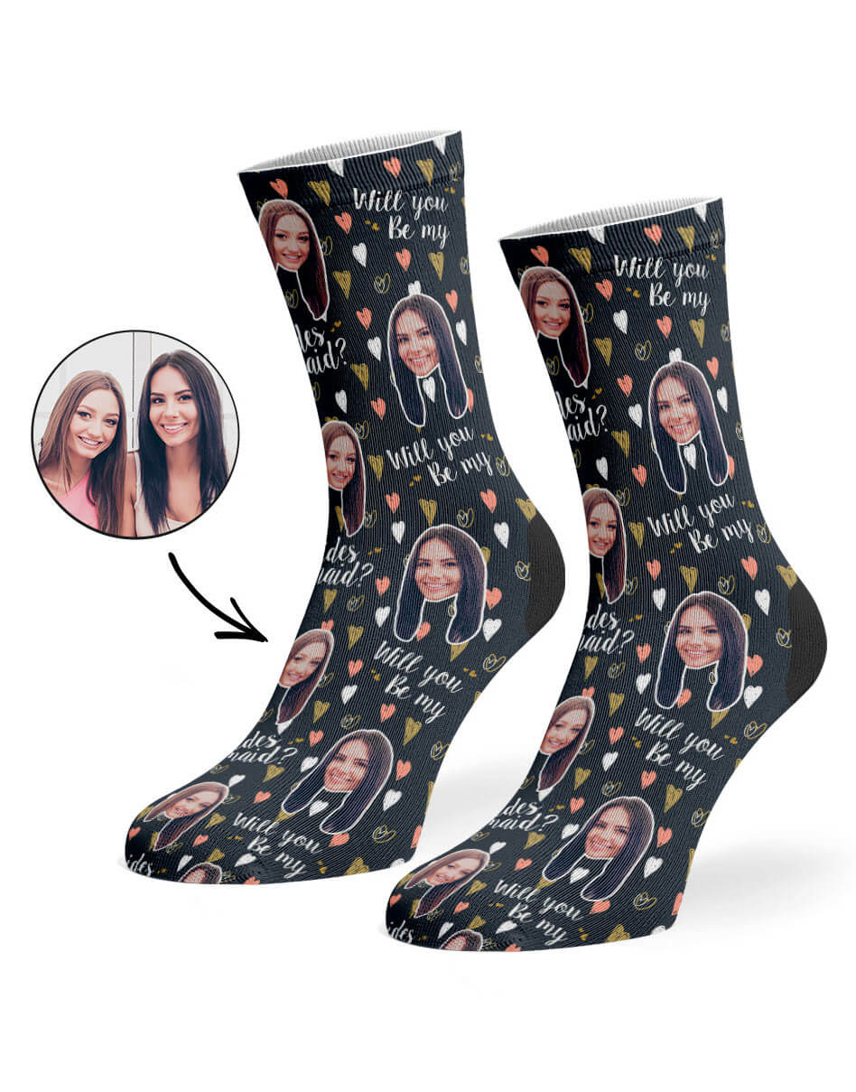 Will You Be My Bridesmaid? Face Socks