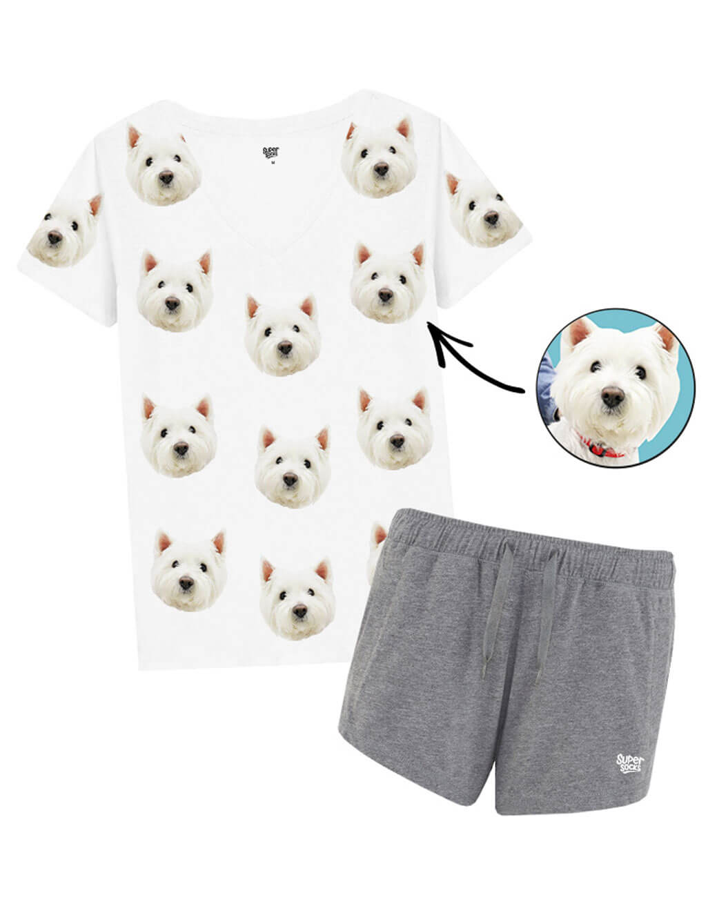 Women's Your Dogs Face On Pyjamas