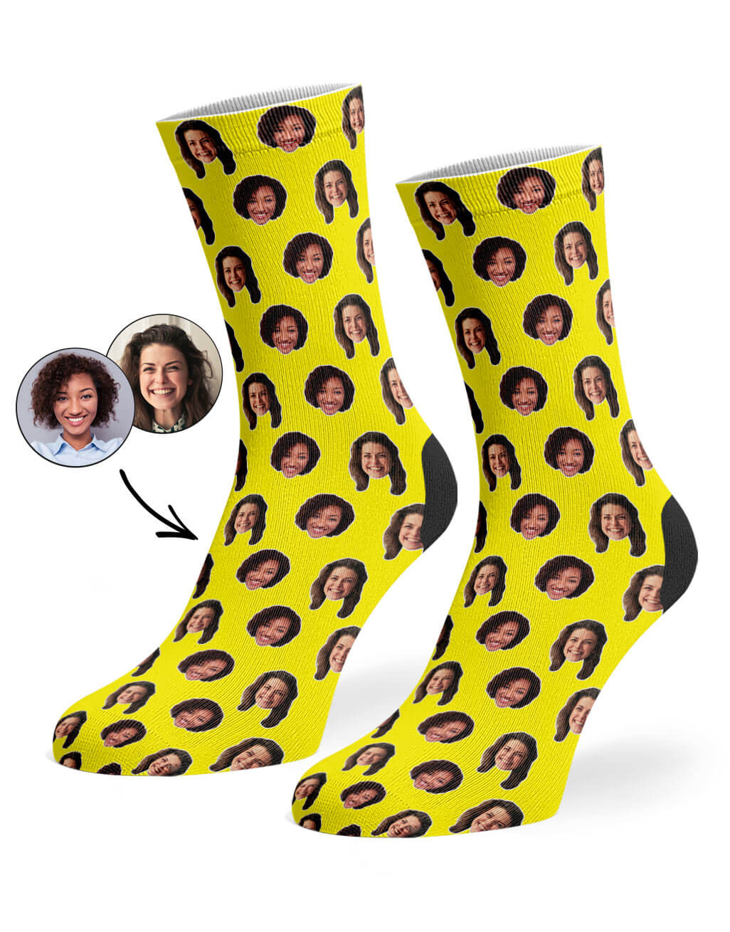 Best Friend Face Pattern Socks With Your Own Photo