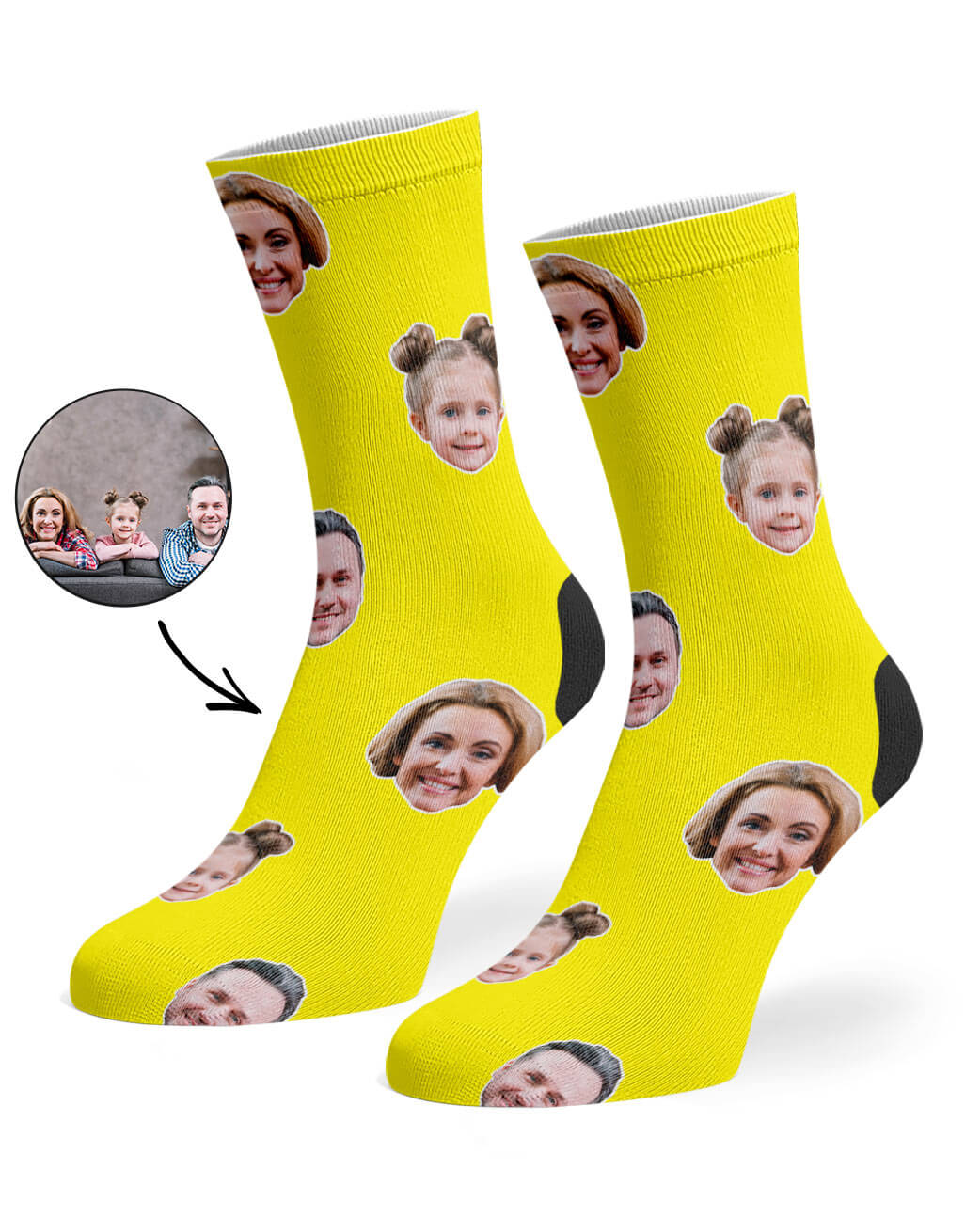 Family Face Photo Socks