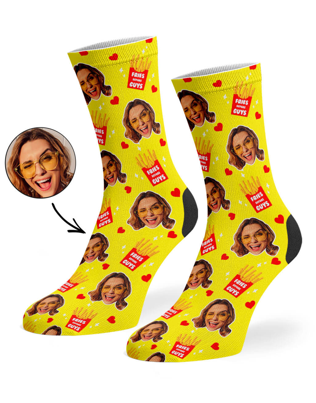 Fries Before Guys Photo Socks