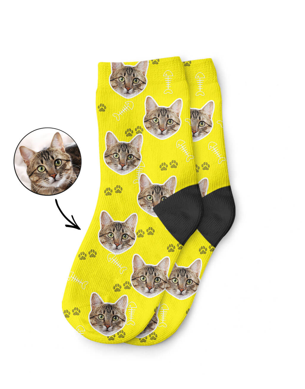 My Cat On Personalised Childrens Socks