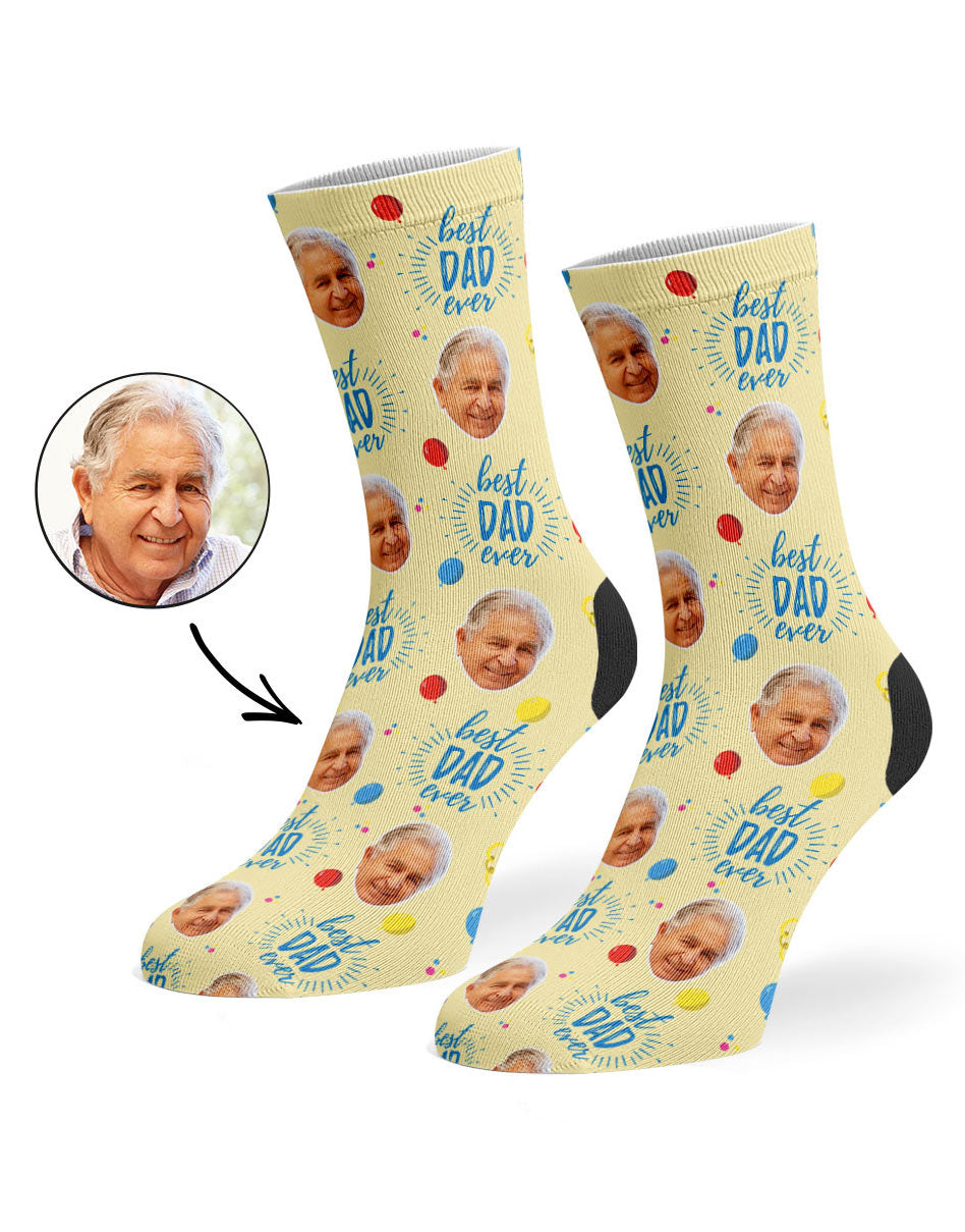 Your Photo On Balloons Best Dad Socks