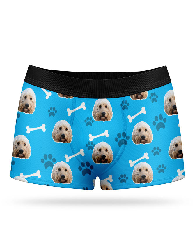 Your Dog on Blue Boxer Shorts