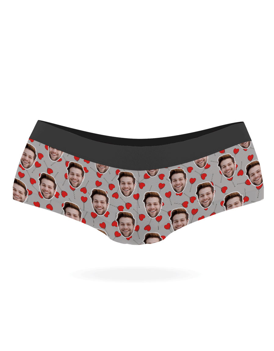 Your Face On Heart Lollipops Knickers