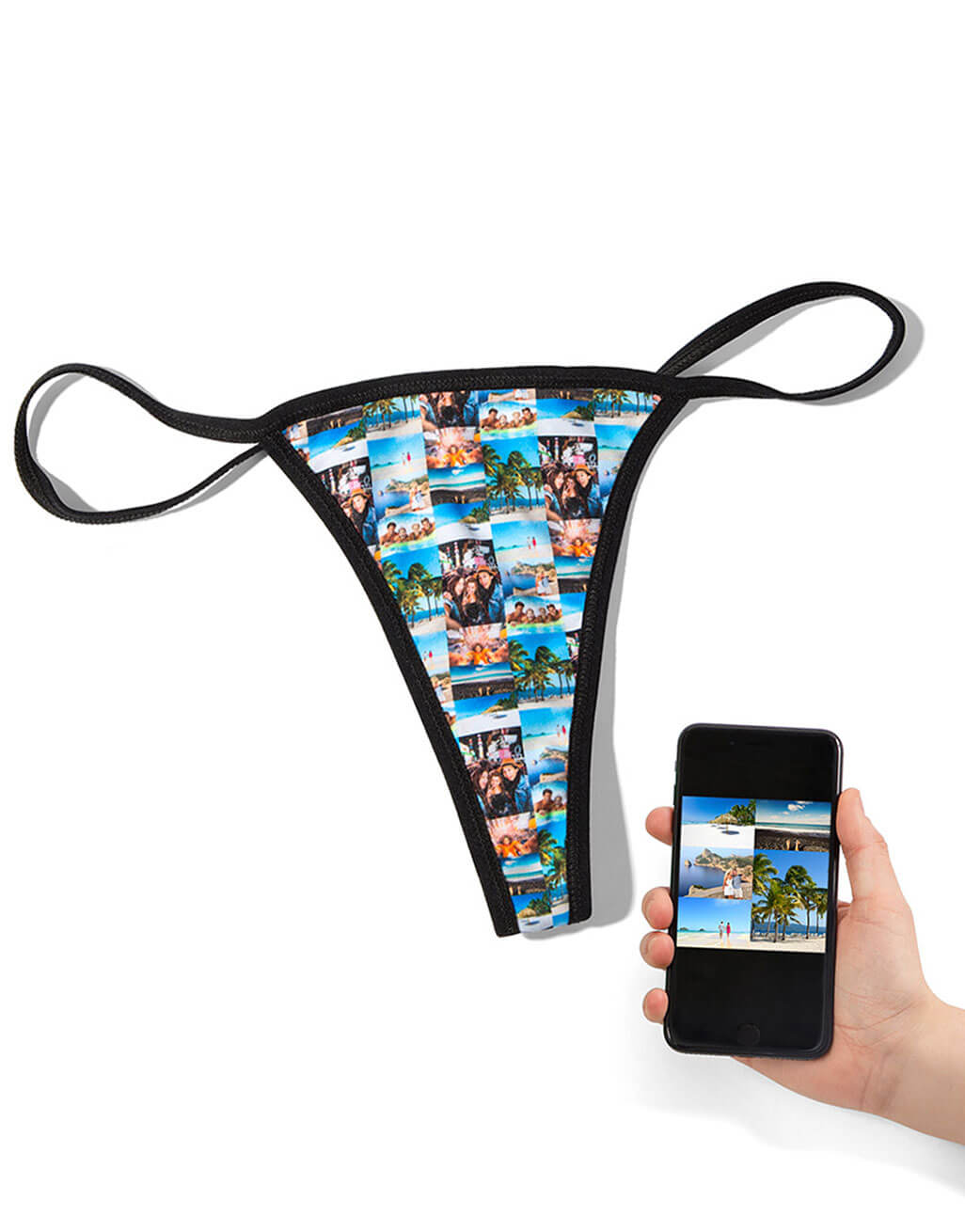 Photo Collage Novelty Thong