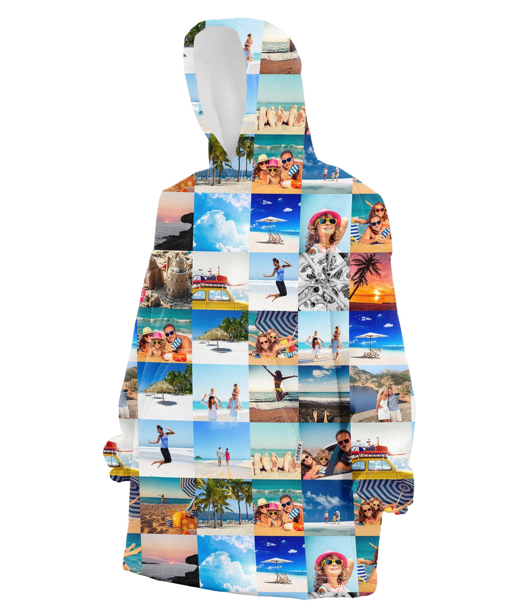 Photo Collage Hoodie Blanket