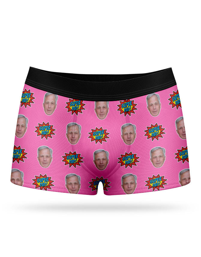 Custom Photo Super Dad Boxer Shorts