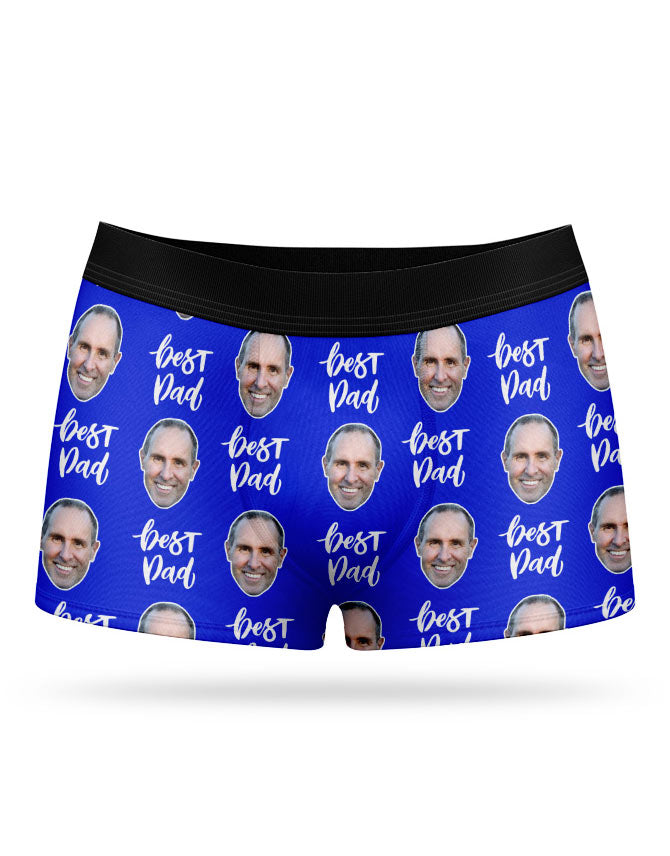 Blue Best Dad Boxers