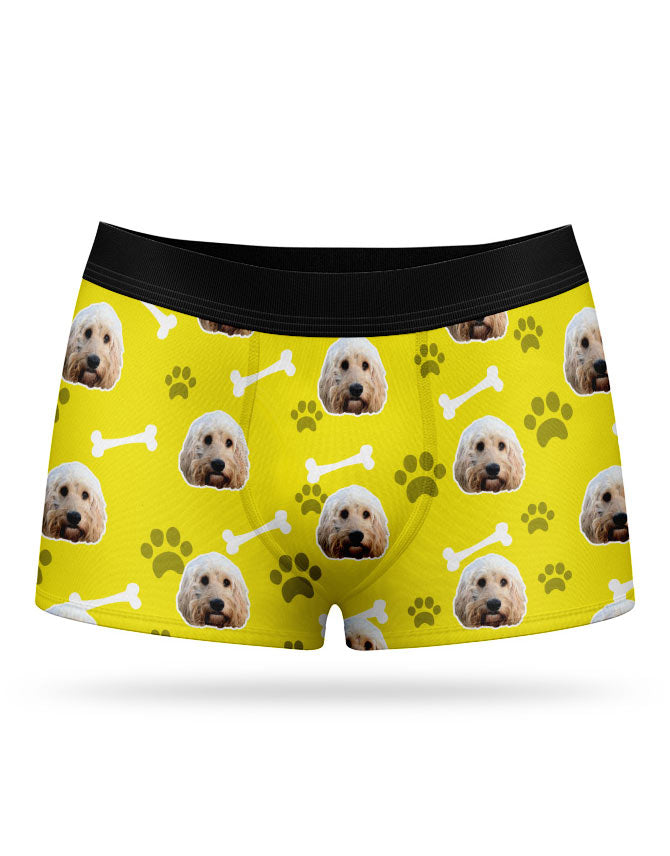 Your Dog on Yellow Boxer Shorts